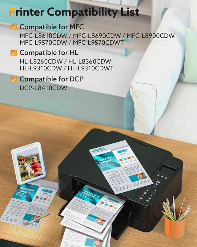 Detalle de KEENKLE TN-423 kompatibler Toner (TN423BK/C/M/Y, mit Chip) im 4er-Pack für Brother