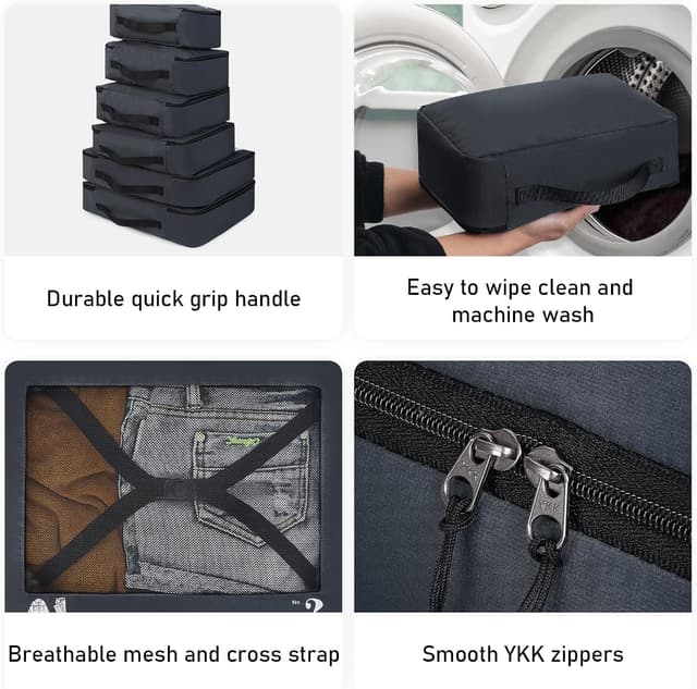 Thumbnail 4 de ECOHUB Packing Cubes 7 PCS dark blue