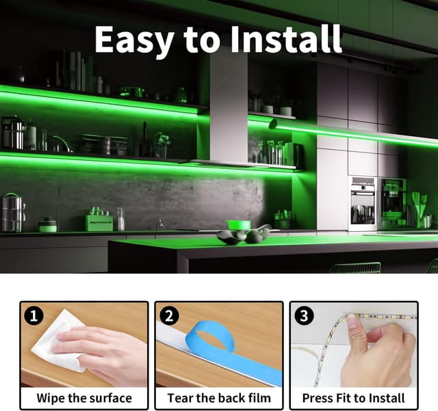 Detalle 2 de ShineBurky Led Strip 5M Verde Autoadhesiva IP65 🟢