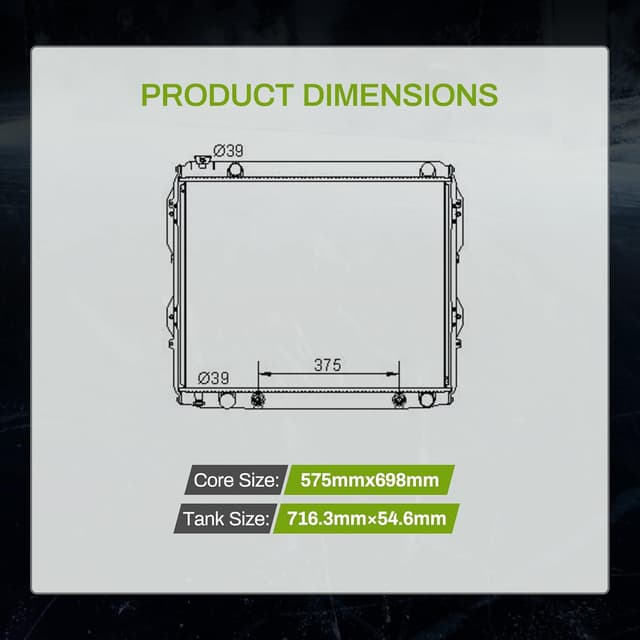 Detalle de AUTOSAVER88 ATRD1058 Complete Radiator for 2000-2006 Toyota Tundra 4.7L V8 (Excluding Crew Cab)