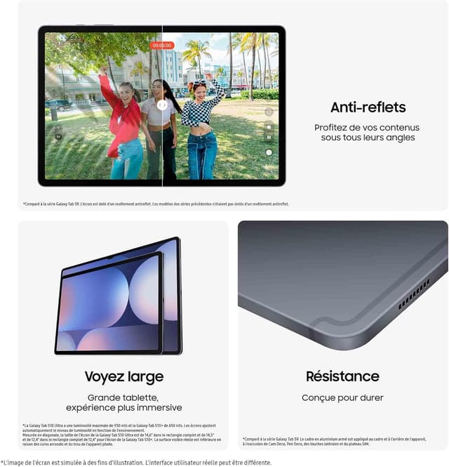 Thumbnail 4 de Samsung Galaxy Tab S10+ 12.6'' 256 Go Gris