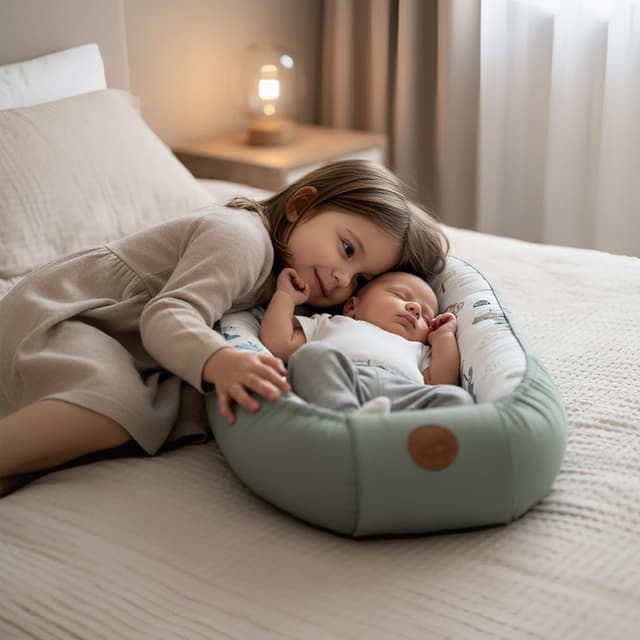 Detalle 2 de Baby nest Cocoonababy trasportabile riduttore lettino neonato 90x50 cm beige con stelle bianche