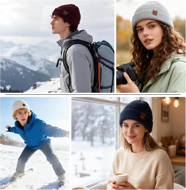 Thumbnail 5 de Gitzing Beanie Hat for Men and Women