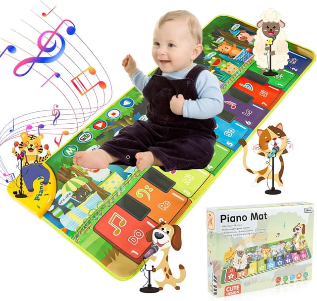 Detalle de Carehabi Tappeto gioco musicale per bambini 1 anno 🎹