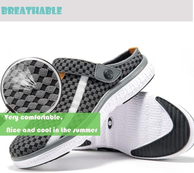 Detalle 2 de Chaussons hommes / sabots, mules et sandales de jardin respirantes ultra-légères (taille 36 à 48)