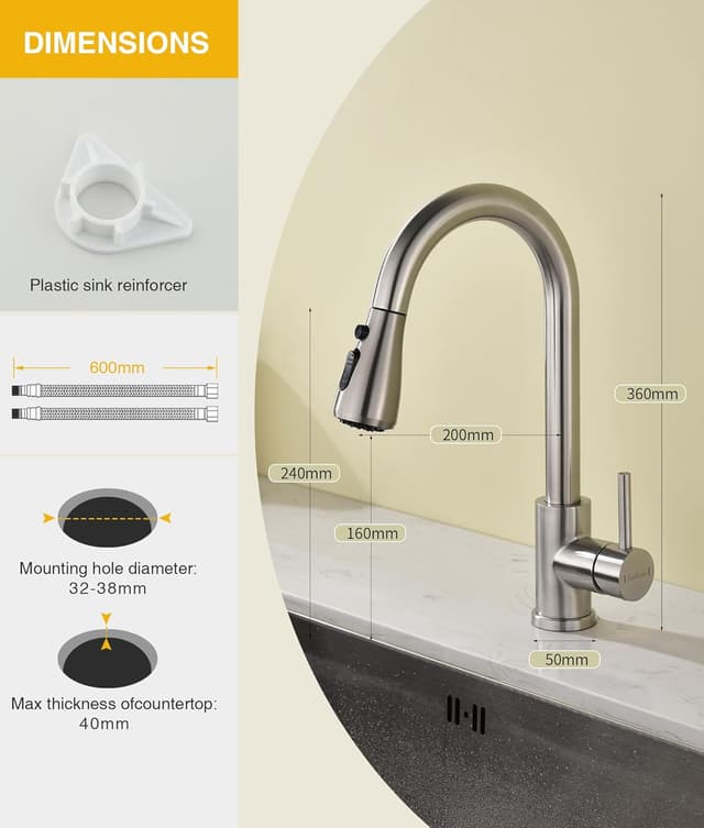 Thumbnail 5 de Wasserhahn Küche Ausziehbar 360°