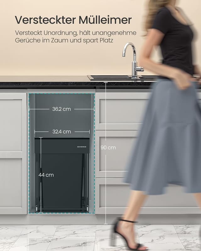 Thumbnail 2 de SONGMICS LTB951B01 Mülleimer 2×20 L 🗑
