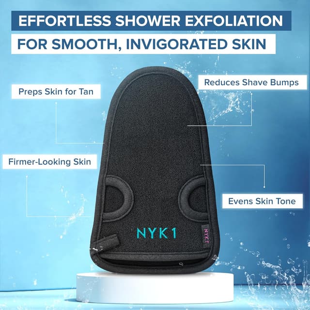 Detalle de DEEP Exfoliation Body Exfoliator Mitt for Dead Skin Removal (1 Glove) – washable exfoliating glove