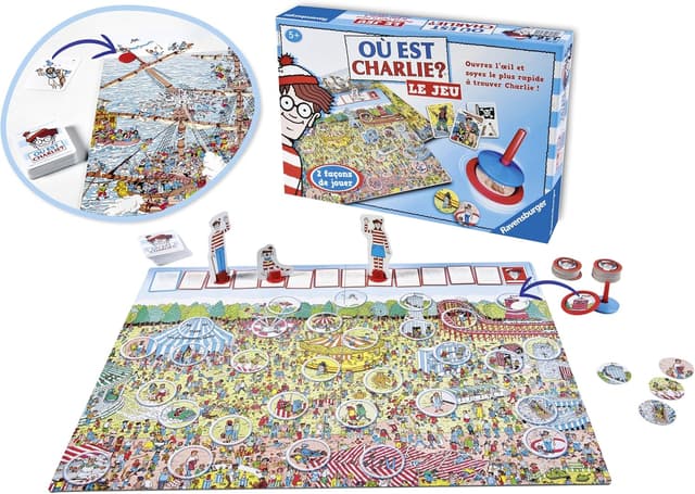 Detalle 2 de Ravensburger Où est Charlie ? Le Jeu (version française) — Jeu familial d’observation et de rapidité