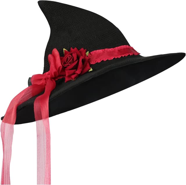 Thumbnail 3 de HKSICHENGKEJIUK Witch Hat With Rose Bow