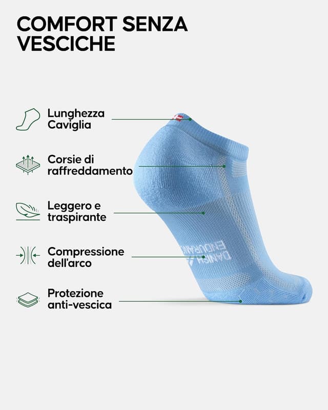 Thumbnail 2 de DANISH ENDURANCE Calzini Corti da Corsa 3 Paia