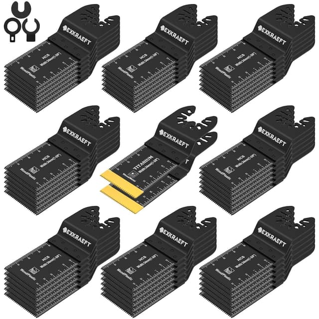 Detalle de EXKRAEFT 50 PCS multi tool blades for oscillating tools 🛠