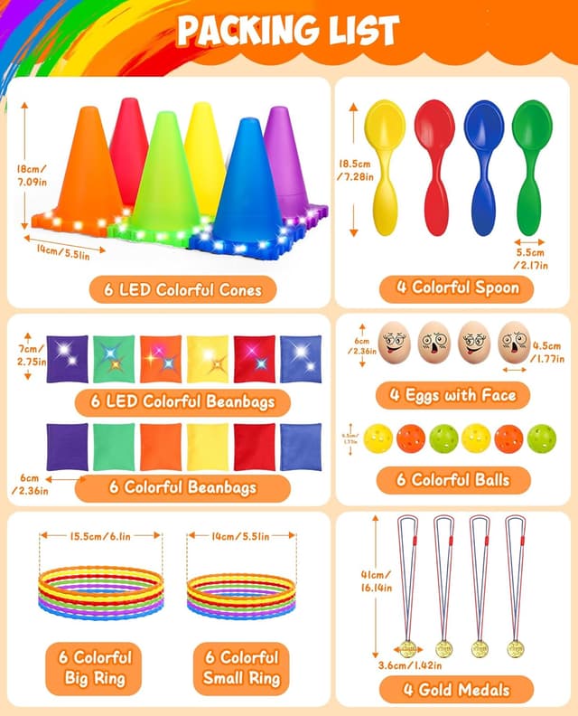 Detalle de 49PCS LED carnival games set for kids