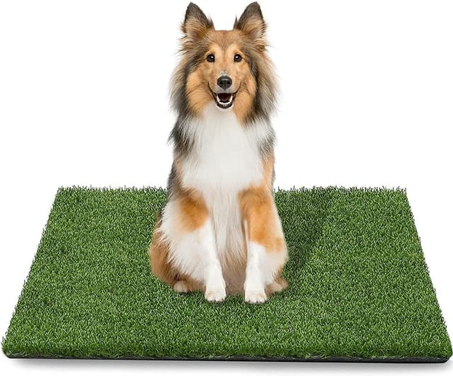 Detalle de STARROAD-TIM 80 x 130cm artificial dog potty grass mat with drainage hole