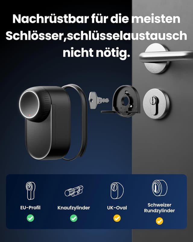 Detalle 2 de SwitchBot WiFi Smart Lock Ultra 3D-Erkennung