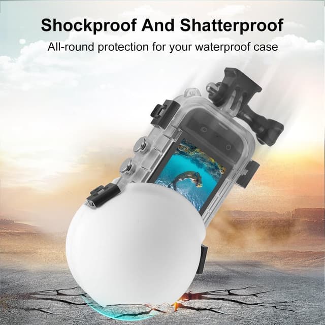 Detalle de PULUZ Objektivabdeckung für Insta360 X5 im Invisible Dive Case (Unterwasser, wasserdicht)