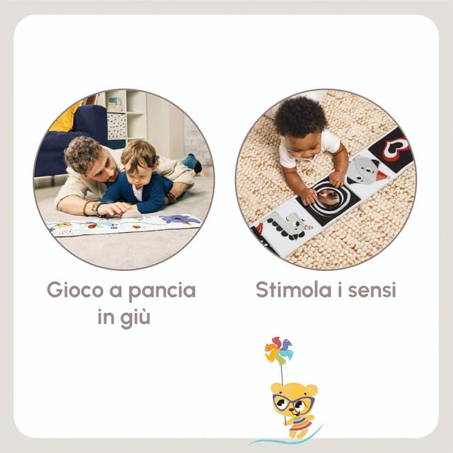 Detalle 2 de Tiny Love Double-Sided First Book: libro sensoriale neonati 0+ mesi bianco e nero e colori vivaci