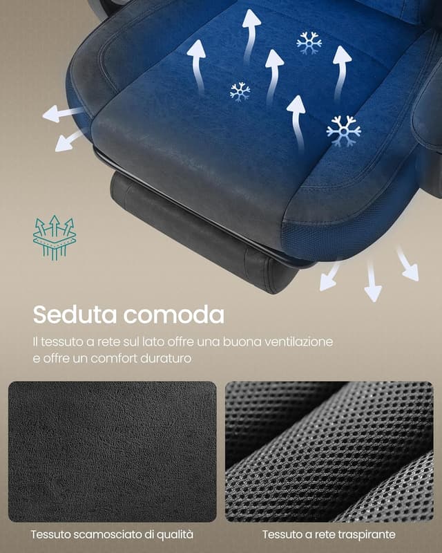 Thumbnail 3 de SONGMICS Sedia Gaming OBG077B08 150 kg