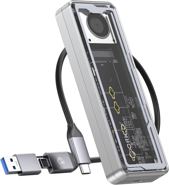 Detalle de ORICO boîtier externe SSD M.2 NVMe USB4 40 Gbps avec ventilateur intégré (M-Key) pour 2230/2242/2260/2280