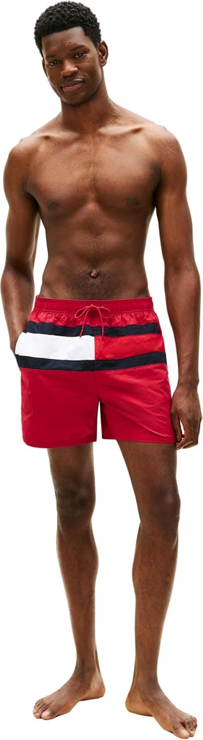 Detalle de Tommy Hilfiger Men’s Long Drawstring Swim Shorts