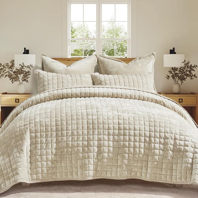 Detalle de RECYCO RECYCO Luxury Velvet Quilt Set King