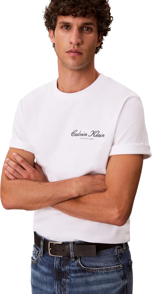 Detalle de Calvin Klein 20s March Graphic Seasonal Fashi Lv04rf822g maglietta grafica da uomo