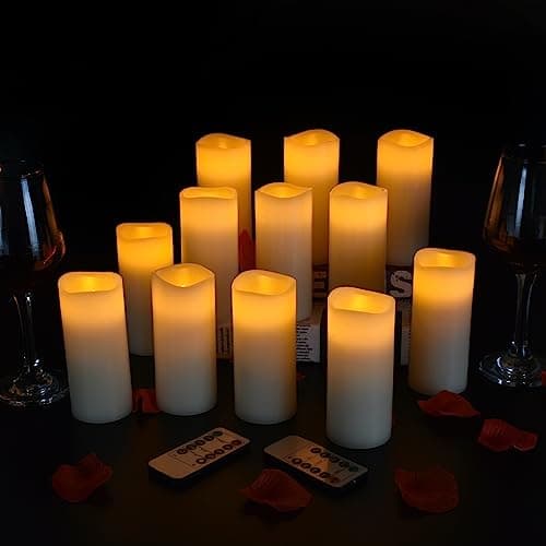 Thumbnail 2 de Vinkor Flameless Pillar Candles 12-pack, 5" 🕯