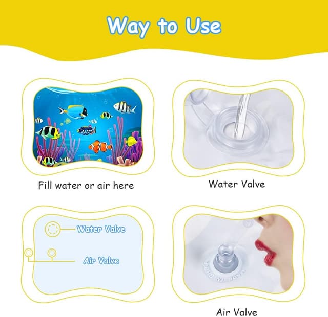 Detalle 1 de Aolso Tummy Time Mat, inflatable 3+ months