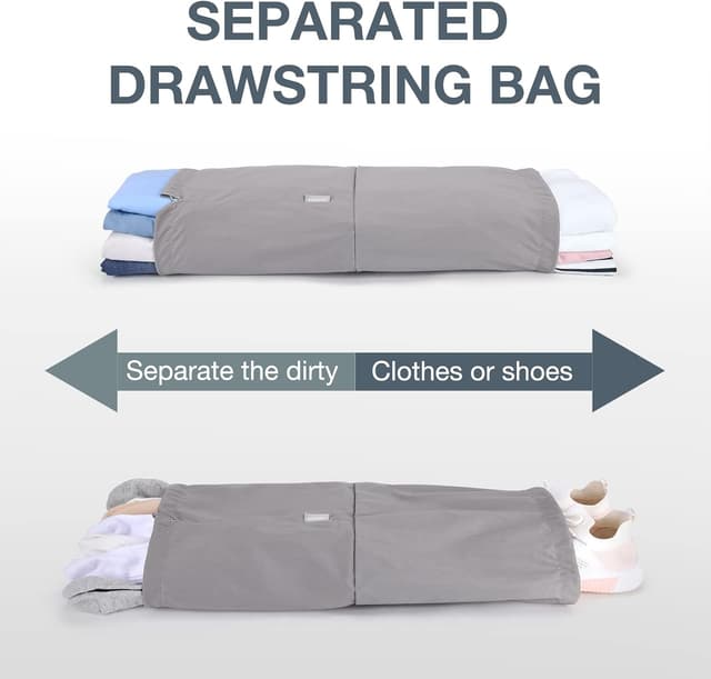 Detalle de BAGSMART Kleidertaschen Set (6-teilig) mit Kompressions-Packwürfeln und Wäschesack