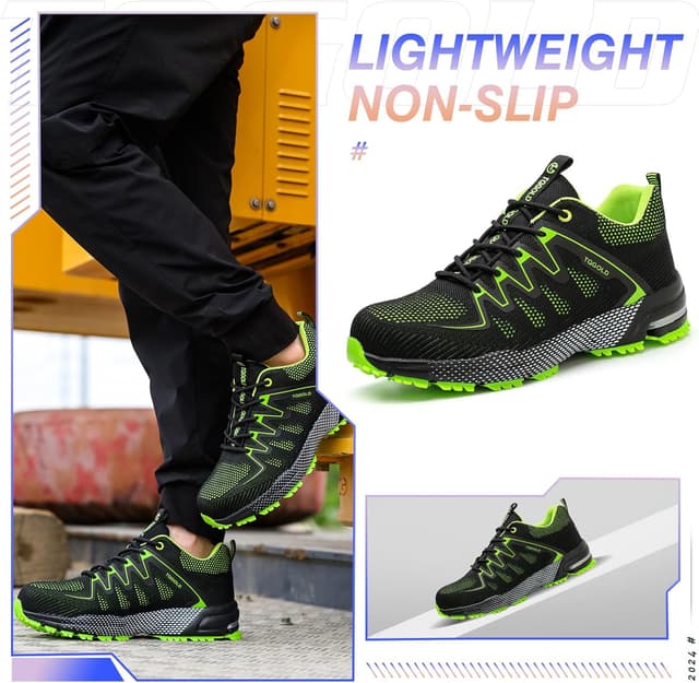 Thumbnail 6 de TQGOLD Scarpe antinfortunistiche unisex con punta in acciaio e suola resistente alle perforazioni