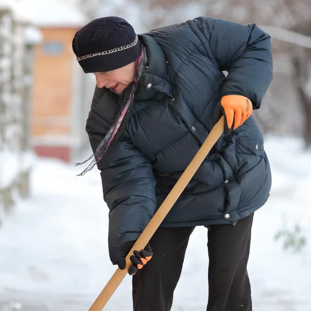 Detalle de COOLJOB guanti invernali impermeabili da giardinaggio con doppio rivestimento e touchscreen, arancio (1 paio, M)