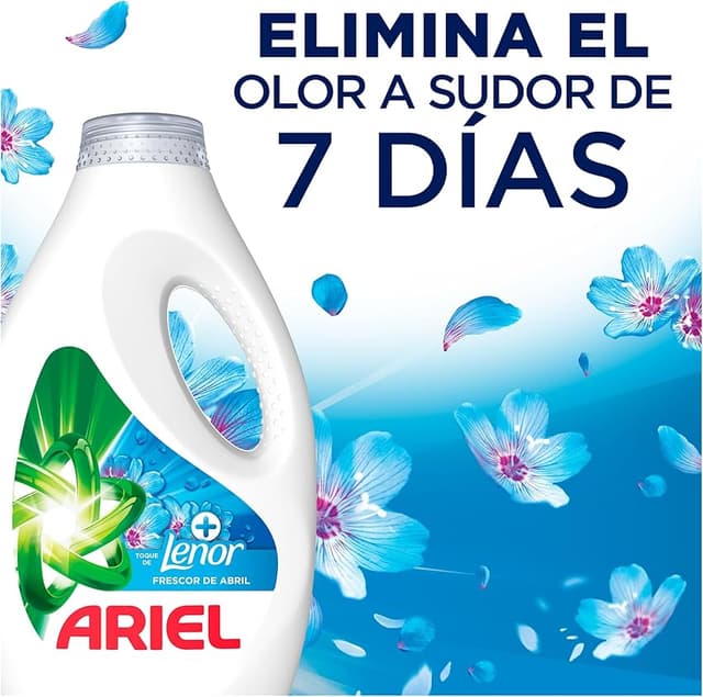 Detalle de Ariel Detergente Líquido 100 Lavados Frescor Abril Ciclos Fríos