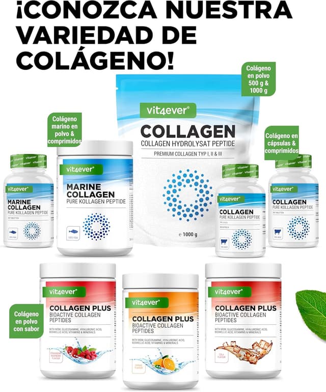 Thumbnail 4 de Colágeno 300 Cápsulas 💊 4500mg Péptidos Bioactivos Vitaminas