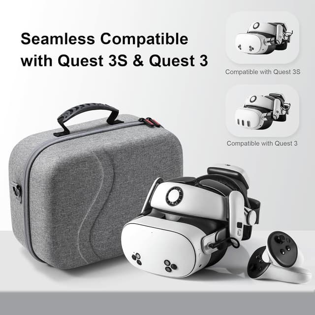 Thumbnail 1 de Große Tasche für Meta Quest 3/Quest 3S, Reisen Tragetasche Kompatibel mit BOBOVR S3 Pro/Kiwi Design Akku Elite Strap und Anderem Zubehör, Reisen und Aufbewahrung Hart Tasche für Oculus Quest 3S
Große Tasche für Meta Quest 3/Quest 3S, Reisen…