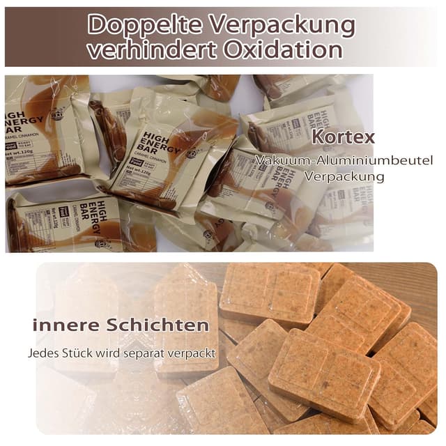 Thumbnail 2 de Notfall-Lebensmittelriegel Karamell Zimt Hardtack 6595 kcal