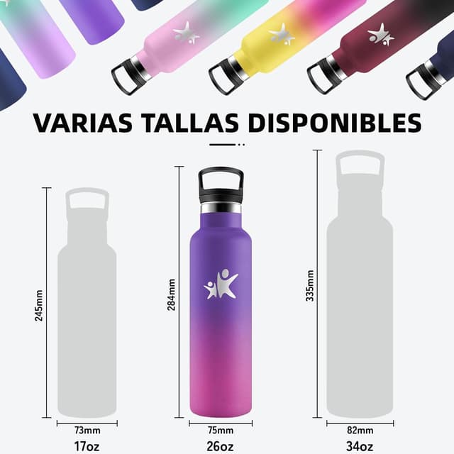Detalle de Grsta borraccia termica 750 ml con cannuccia