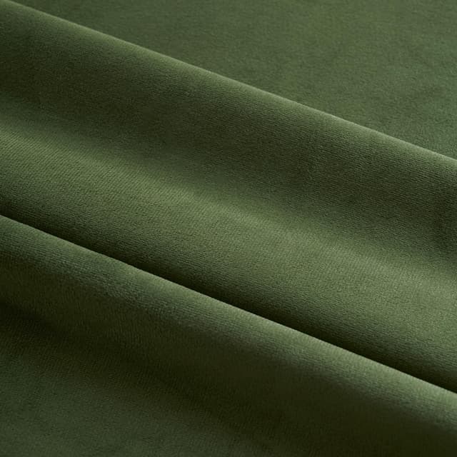 Detalle de MIULEE 2er-Set Samtvorhänge blickdicht & verdunkelnd mit Stangendurchzug, 140 × 245 cm (B × H) Olivgrün