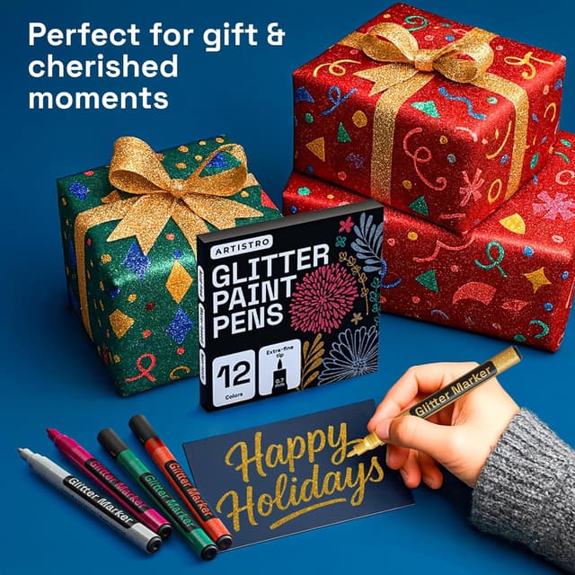 Thumbnail 5 de ARTISTRO 12 Glitter Paint Pens 🎨