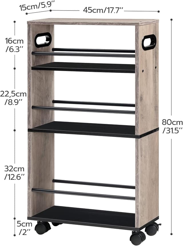 Detalle 2 de HOOBRO EBG15TC01 chariot 45 x 15 x 80 cm