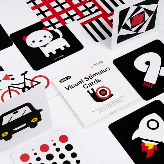 Detalle de Beiens Lot de 20 cartes flash à fort contraste pour bébé (3 à 6 mois)