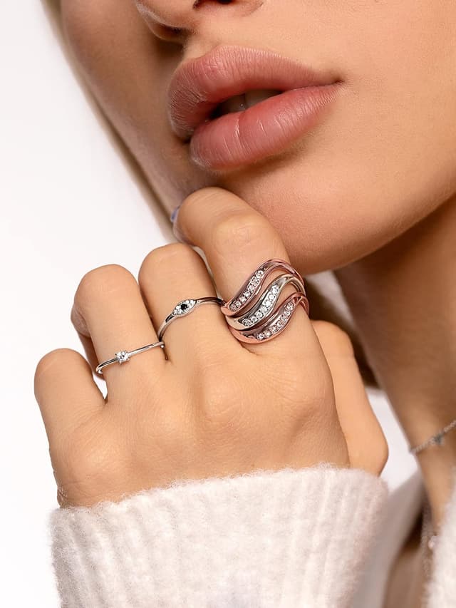 Thumbnail 1 de SINGULARU Anello Single Spark Argento 18 💍