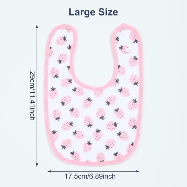 Detalle 2 de Hakochia Waterproof Baby Bibs for Newborns (0–12 Months) – 10 Pack, Soft 4-Layer Cotton Bandana Bibs