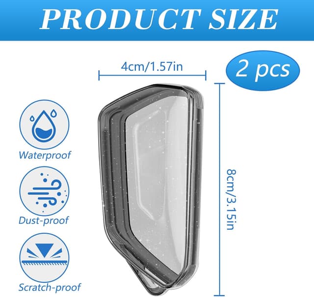 Detalle de UBERMing 2 Pack Transparent Car Key Case (TPU) for VW Golf 8 & ID Models