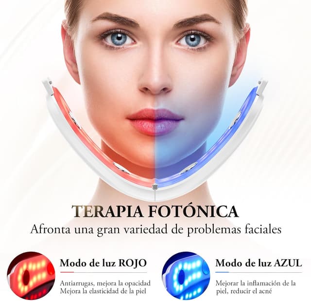 Detalle 2 de ANLAN Papada Lifting V-Face EMS Masajeador Facial Reafirmante Fototerapia 💆♀