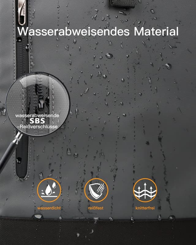 Detalle 2 de Inateck RollTop Rucksack 17 Zoll Laptopfach