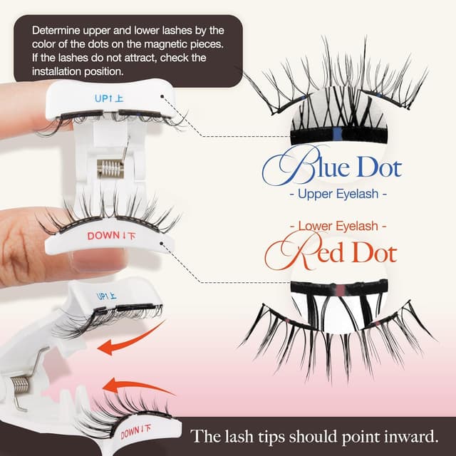 Detalle de LASHVIEW Aurora Magnetic Eyelashes (Reusable Soft Magnetic Lashes Kit, No-Glue) A02