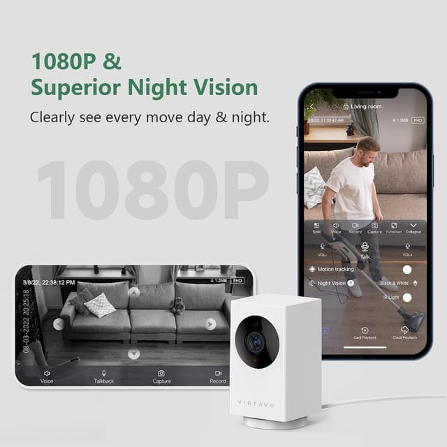 Detalle 2 de virtavo Z1 360° indoor security camera