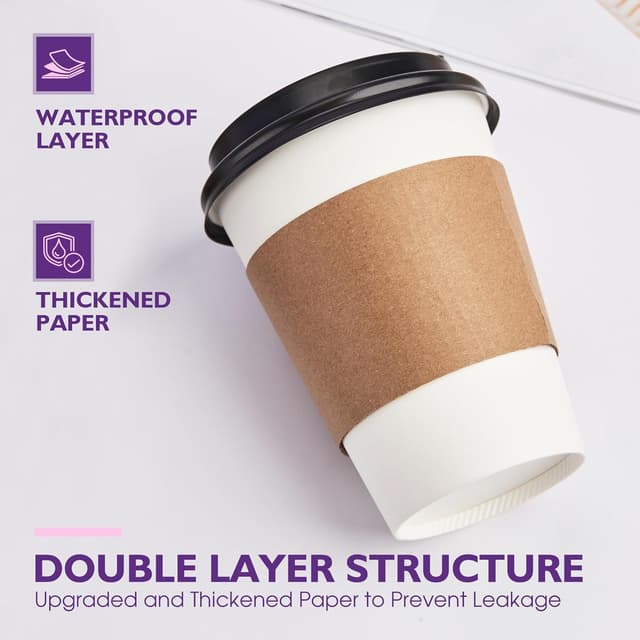 Thumbnail 5 de PACKINNO 12 oz Disposable Coffee Cups