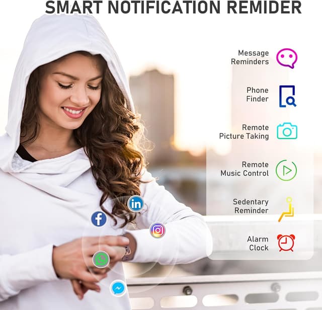 Thumbnail 6 de Moremore Fitness Tracker with 24/7 Heart Rate, Blood Pressure & Sleep Tracking (1.1" AMOLED, Bordeaux)