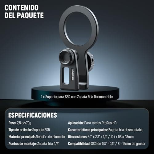 Thumbnail 6 de NEEWER PA085 Soporte SSD 8–16 mm compatible MagSafe